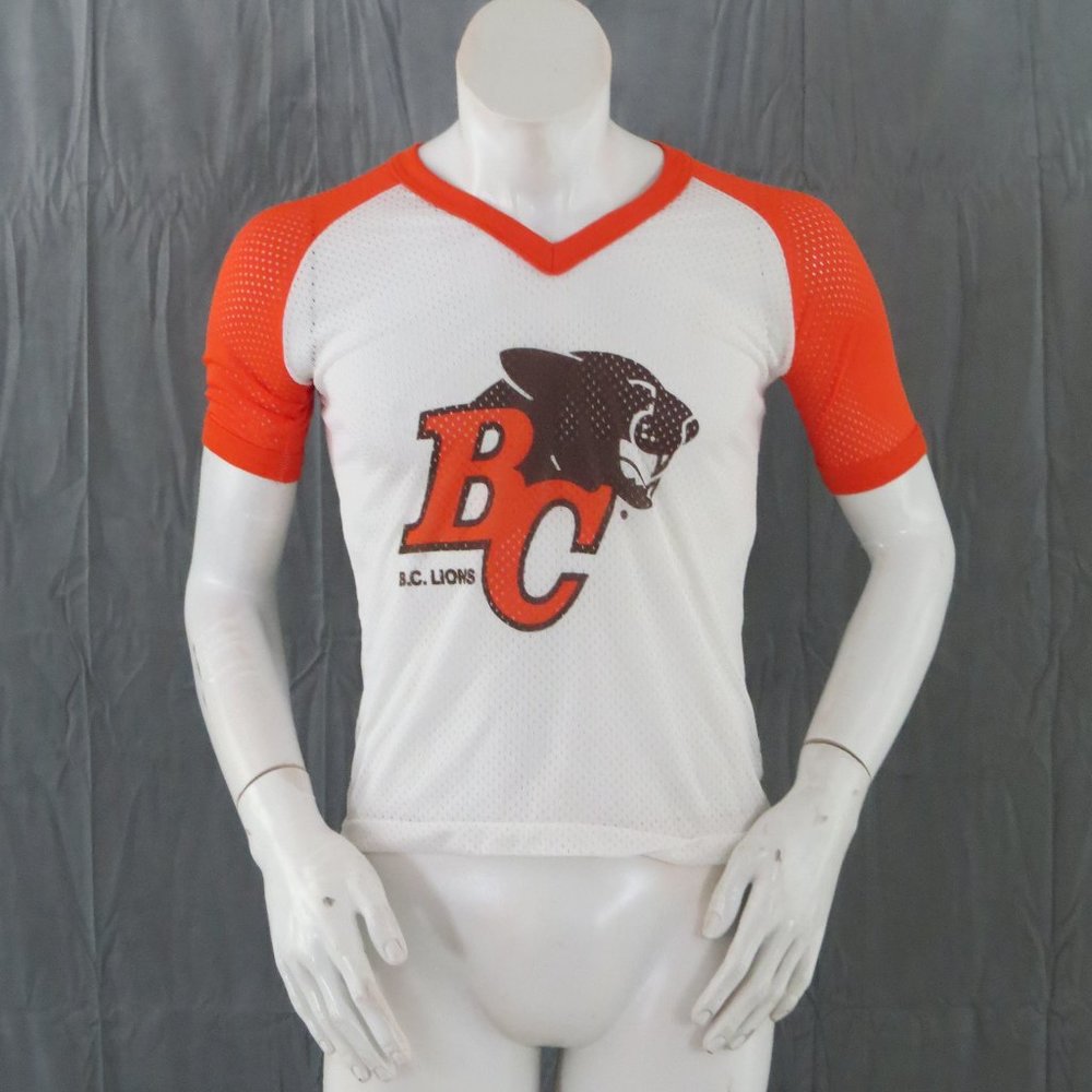 Vintage BC Lions Shirt - 1970s Mesh Shirt - Men's Small